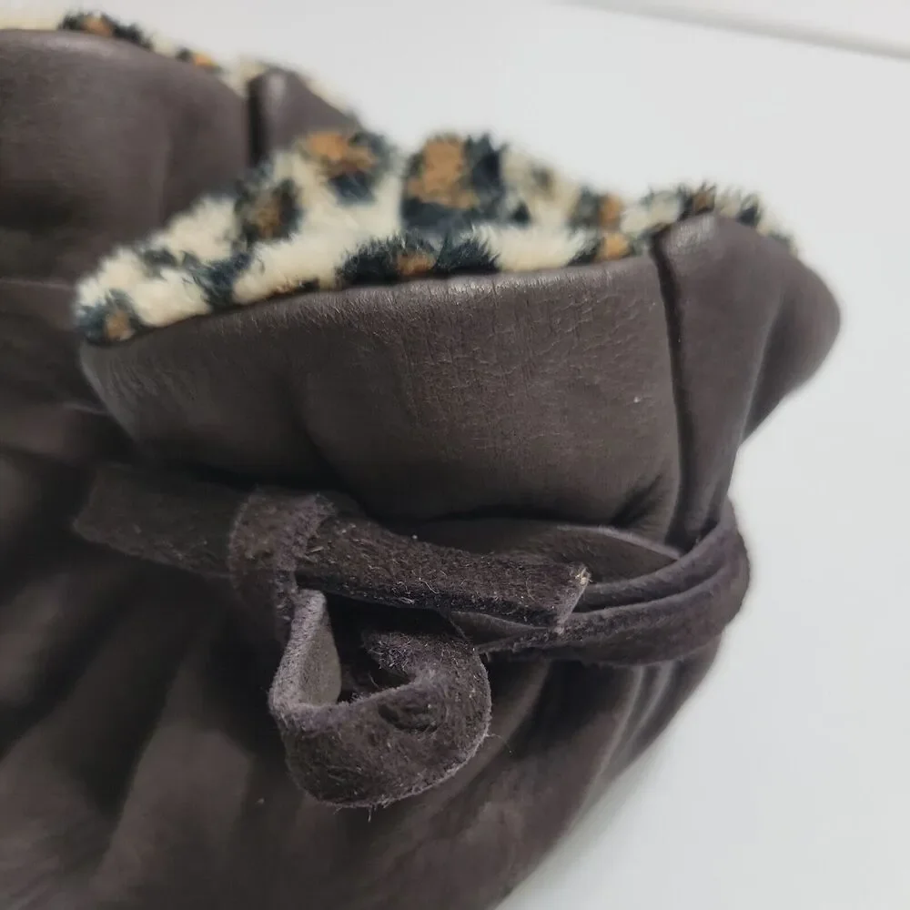 Greier NB Baby Girls Size 1 Winter Boots Brow Pull On Shearling Lined Warm Shoes